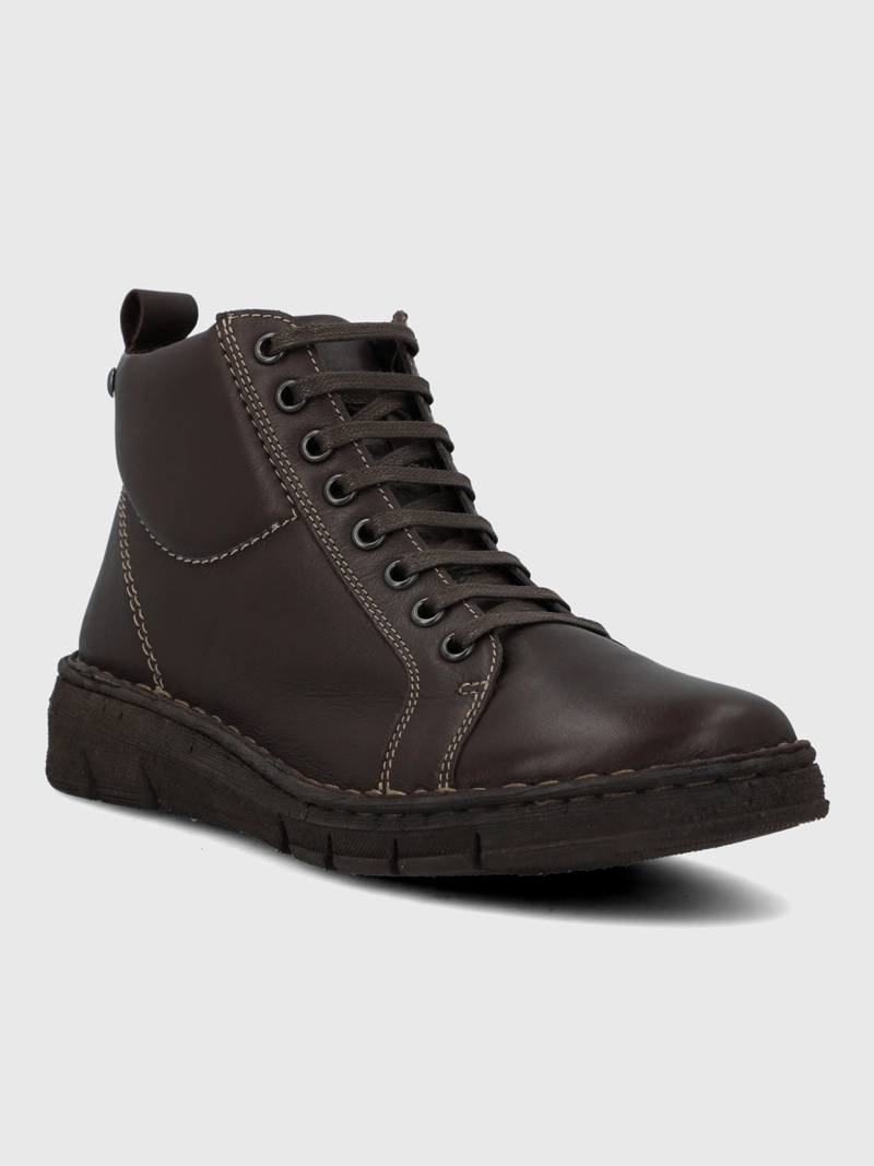 BOTIN CUERO MUJER WINNET CAFE  OSCURO HUSH PUPPIES - 1