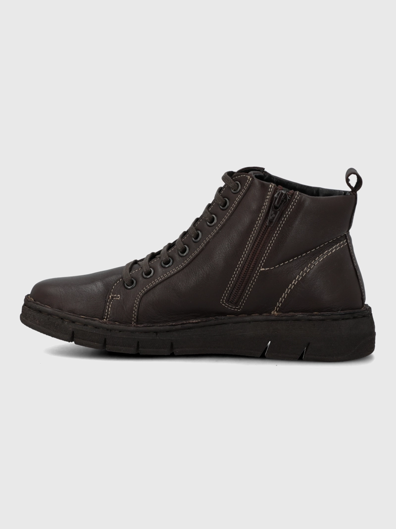 BOTIN CUERO MUJER WINNET CAFE  OSCURO HUSH PUPPIES - 5