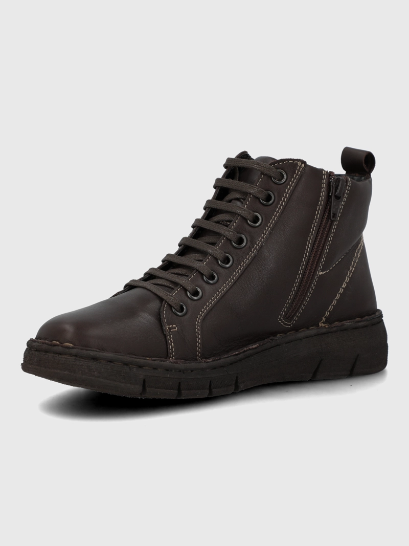 BOTIN CUERO MUJER WINNET CAFE  OSCURO HUSH PUPPIES - 6