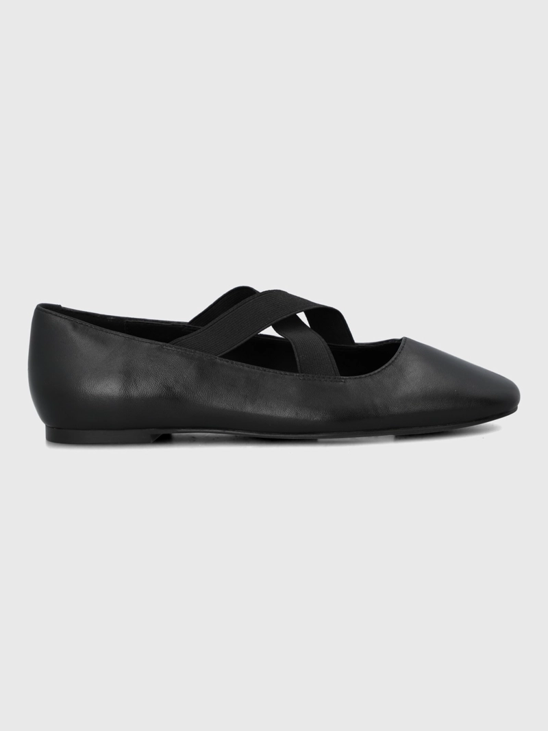 BALLERINA CUERO MUJER LAVING NEGRO HUSH PUPPIES - 2