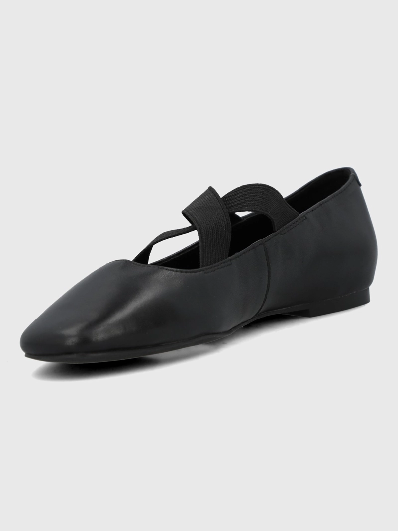 BALLERINA CUERO MUJER LAVING NEGRO HUSH PUPPIES - 5