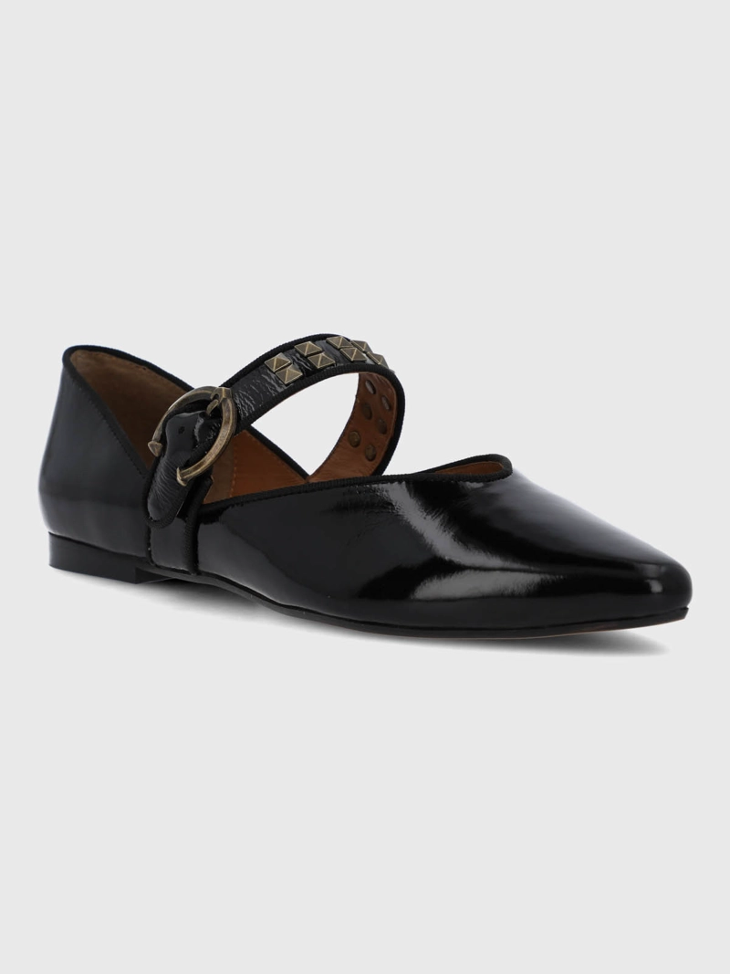 BALLERINA CUERO MUJER ALOZIA NEGRA HUSH PUPPIES - 1