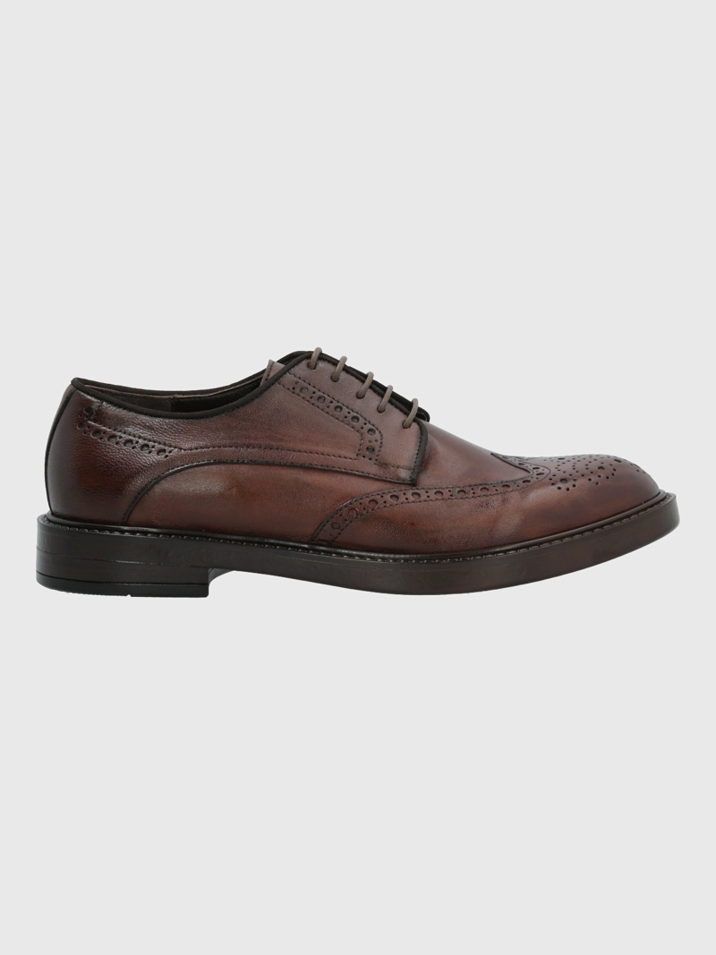 ZAPATO ITALIANO CUERO HOMBRE GIANICO CAFE  HUSH PUPPIES - 2