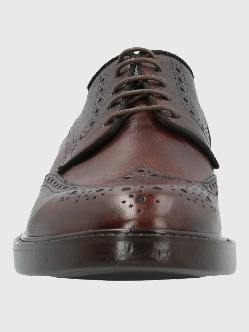 ZAPATO ITALIANO CUERO HOMBRE GIANICO CAFE  HUSH PUPPIES - 4