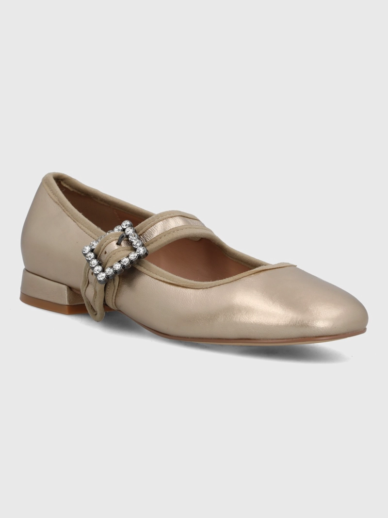 BALLERINA CUERO MUJER HULLY METALIZADO HUSH PUPPIES - 1