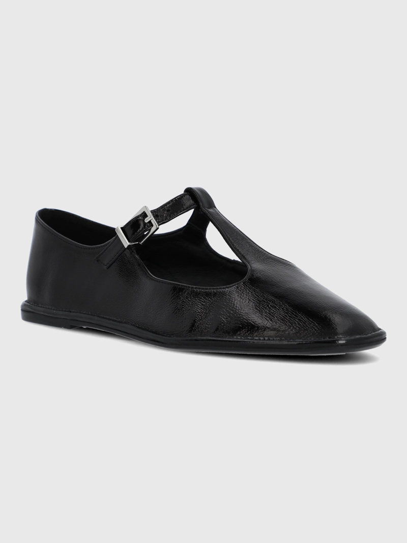 BALLERINA CUERO MUJER MERLY NEGRA HUSH PUPPIES - 1