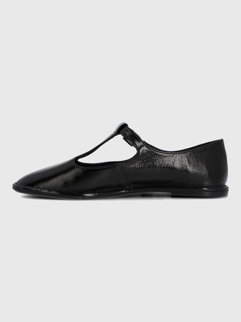 BALLERINA CUERO MUJER MERLY NEGRA HUSH PUPPIES - 6