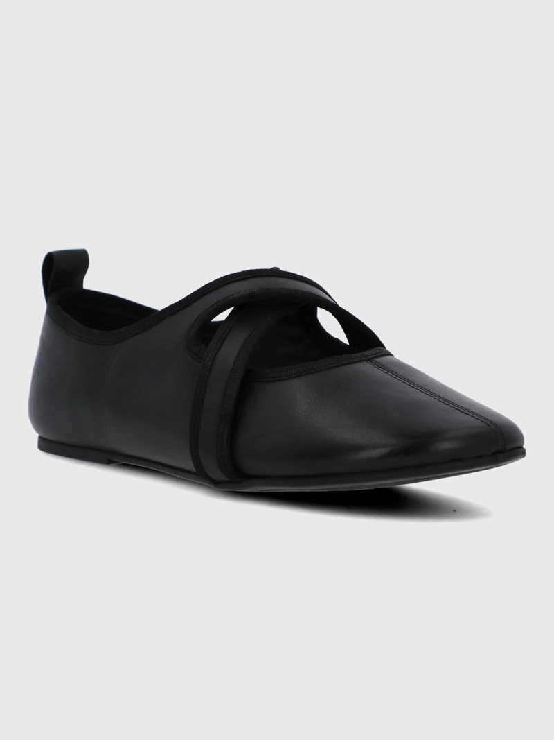 BALLERINA CUERO MUJER LALES NEGRO HUSH PUPPIES - 1
