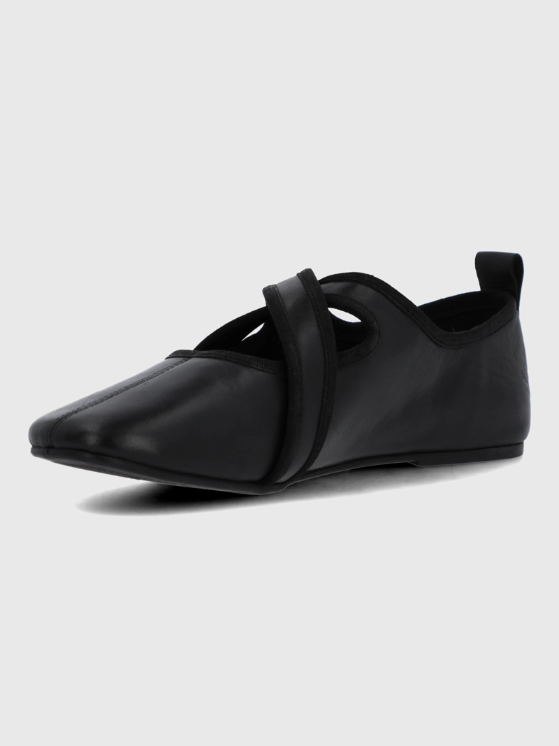 BALLERINA CUERO MUJER LALES NEGRO HUSH PUPPIES - 6