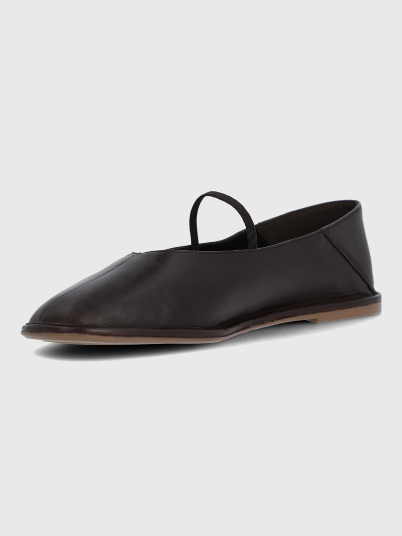BALLERINA CUERO MUJER TACHI CAFE  HUSH PUPPIES - 6