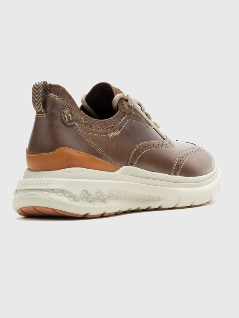 ZAPATO CUERO HOMBRE EXCEL WINGTIP CAFE  HUSH PUPPIES - 4