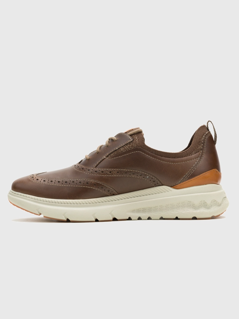 ZAPATO CUERO HOMBRE EXCEL WINGTIP CAFE  HUSH PUPPIES - 5