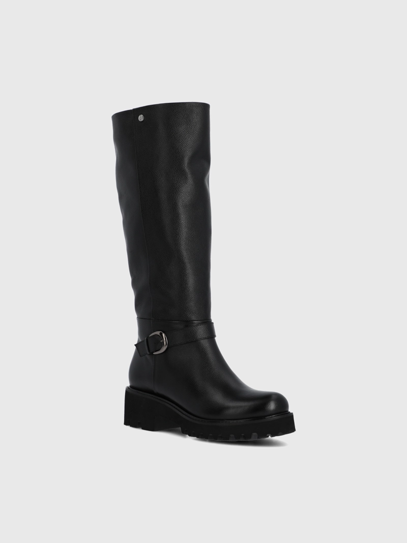 BOTA CUERO MUJER BLISDA NEGRA HUSH PUPPIES - 1