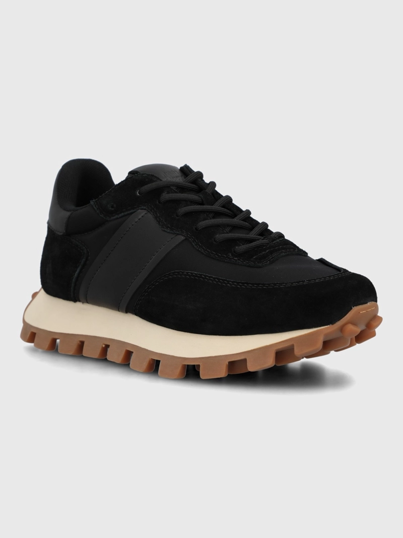 ZAPATILLA CUERO MUJER JANET NEGRO HUSH PUPPIES - 1
