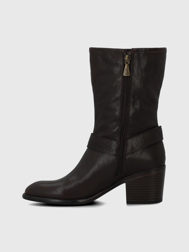 BOTA CUERO MUJER MAYDA CAFE  HUSH PUPPIES - 5