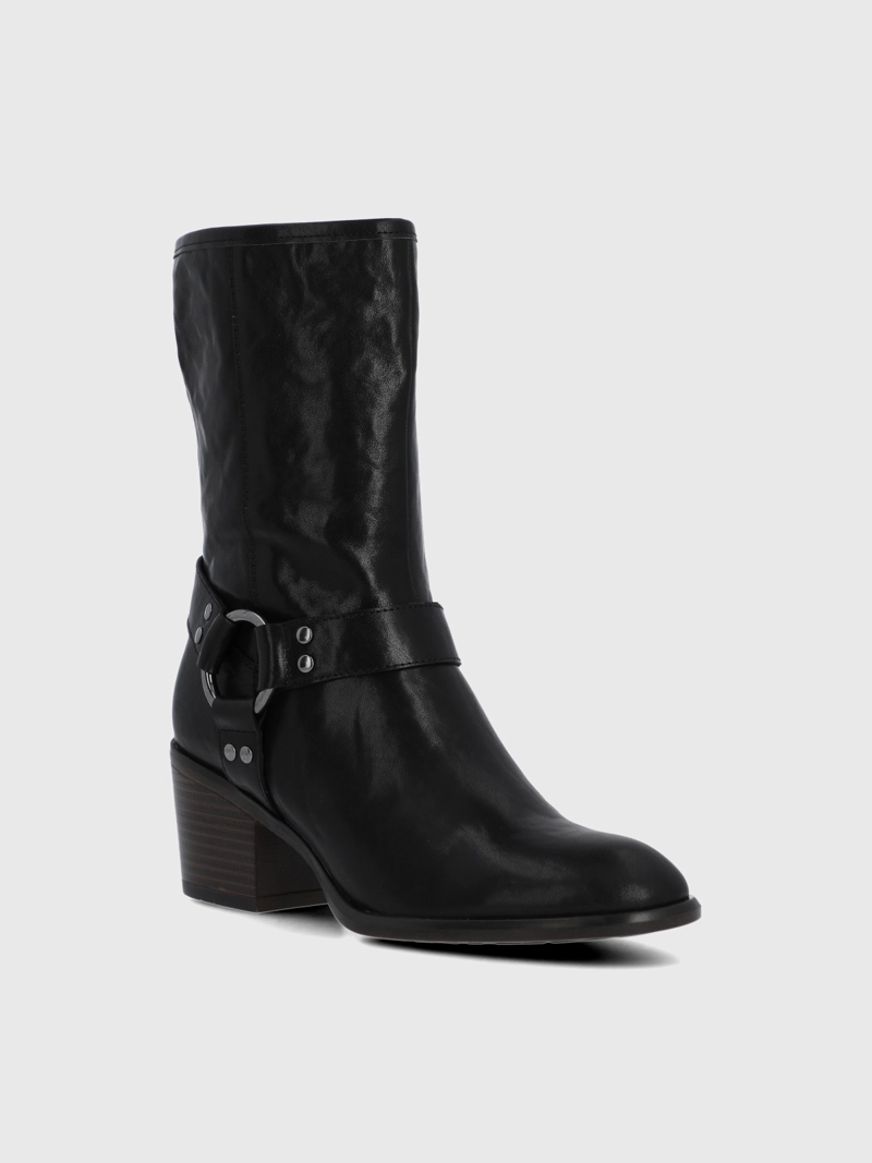 BOTA CUERO MUJER MAYDA NEGRA HUSH PUPPIES - 1