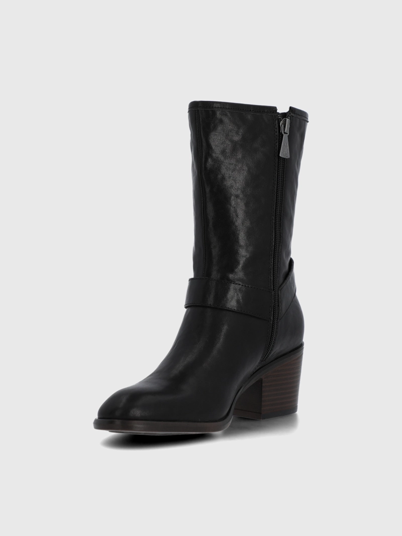 BOTA CUERO MUJER MAYDA NEGRA HUSH PUPPIES - 6