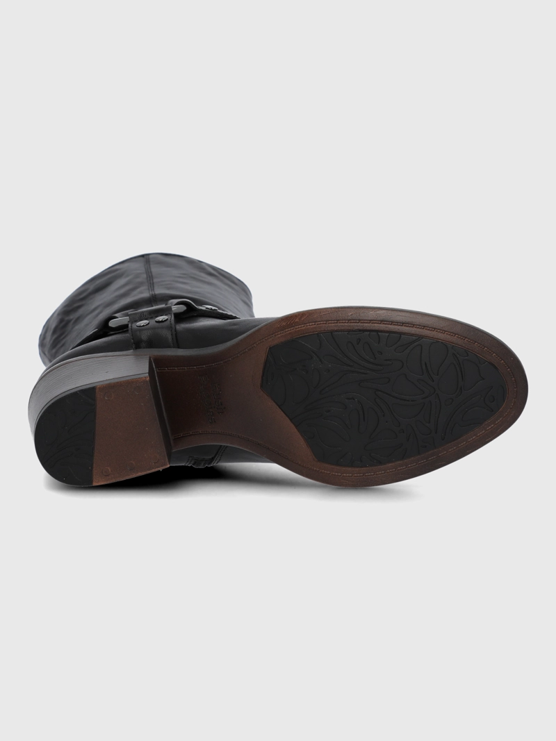 BOTA CUERO MUJER MAYDA NEGRA HUSH PUPPIES - 8