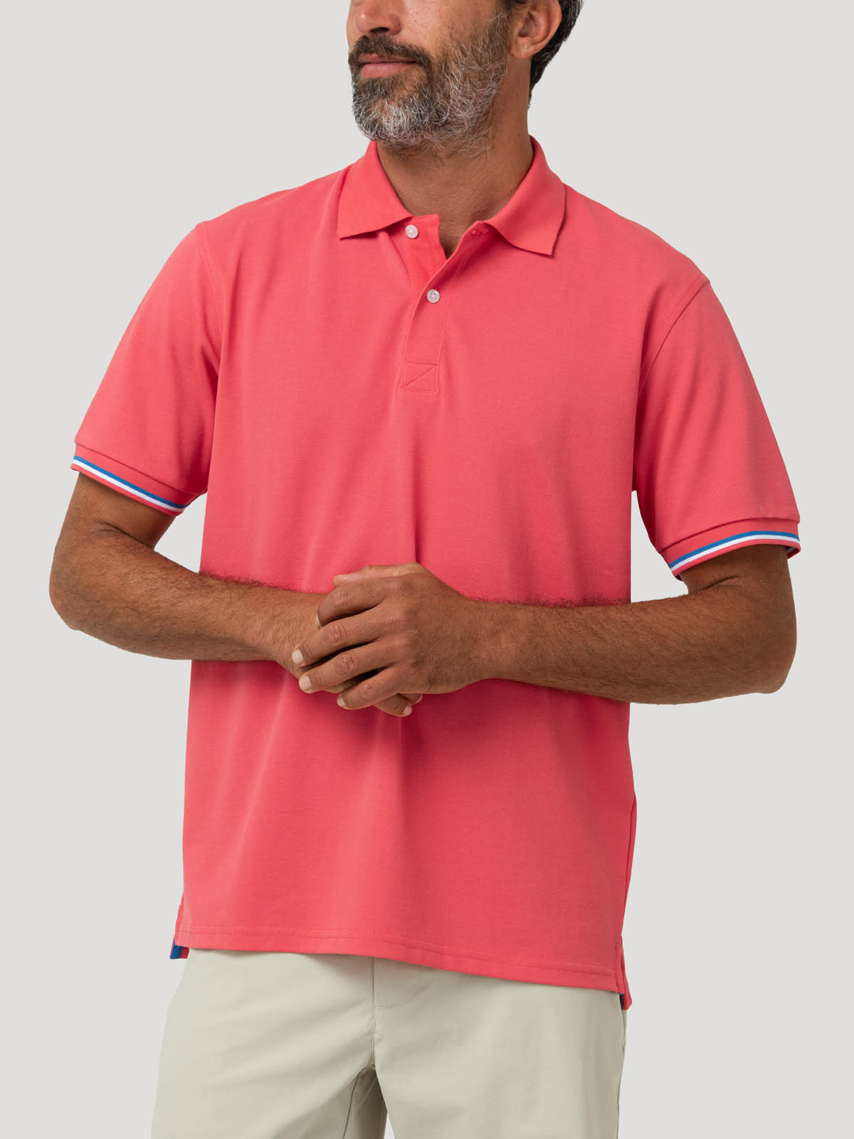 POLERA ALGODON PIMA HOMBRE MITCHELL NARANJO ROCKFORD - 5