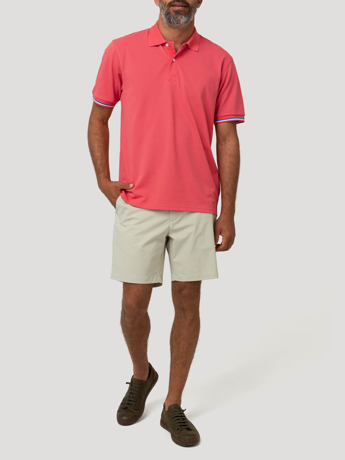 POLERA ALGODON PIMA HOMBRE MITCHELL NARANJO ROCKFORD - 8