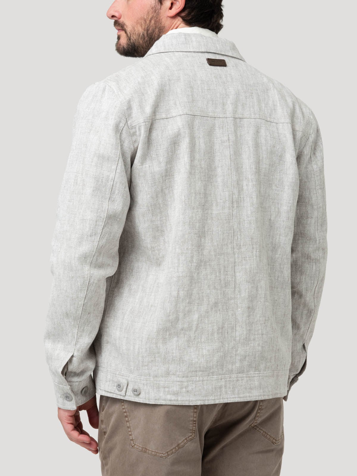 CHAQUETA LINO HOMBRE TOSCANA BEIGE ROCKFORD - 7