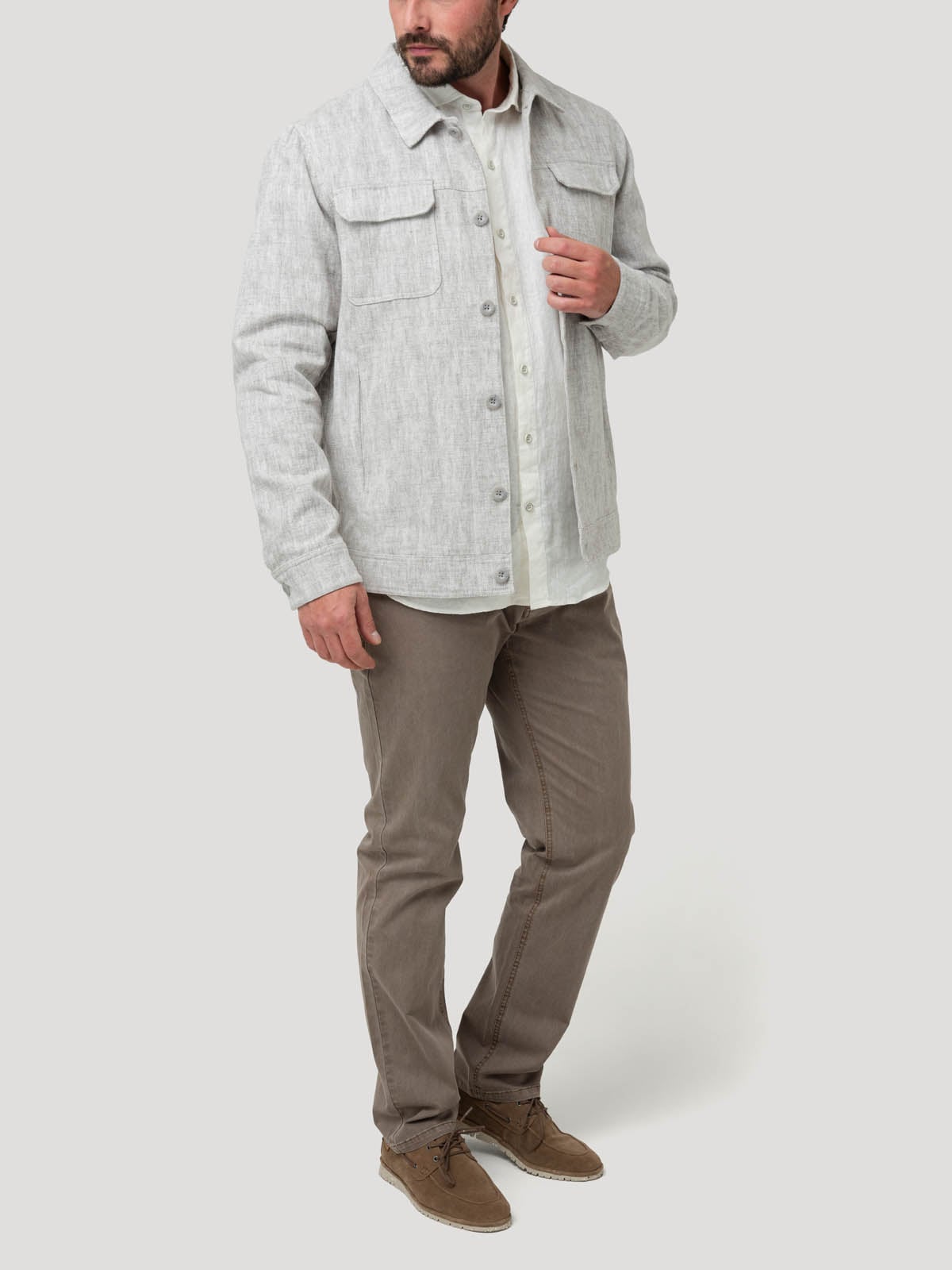 CHAQUETA LINO HOMBRE TOSCANA BEIGE ROCKFORD - 9