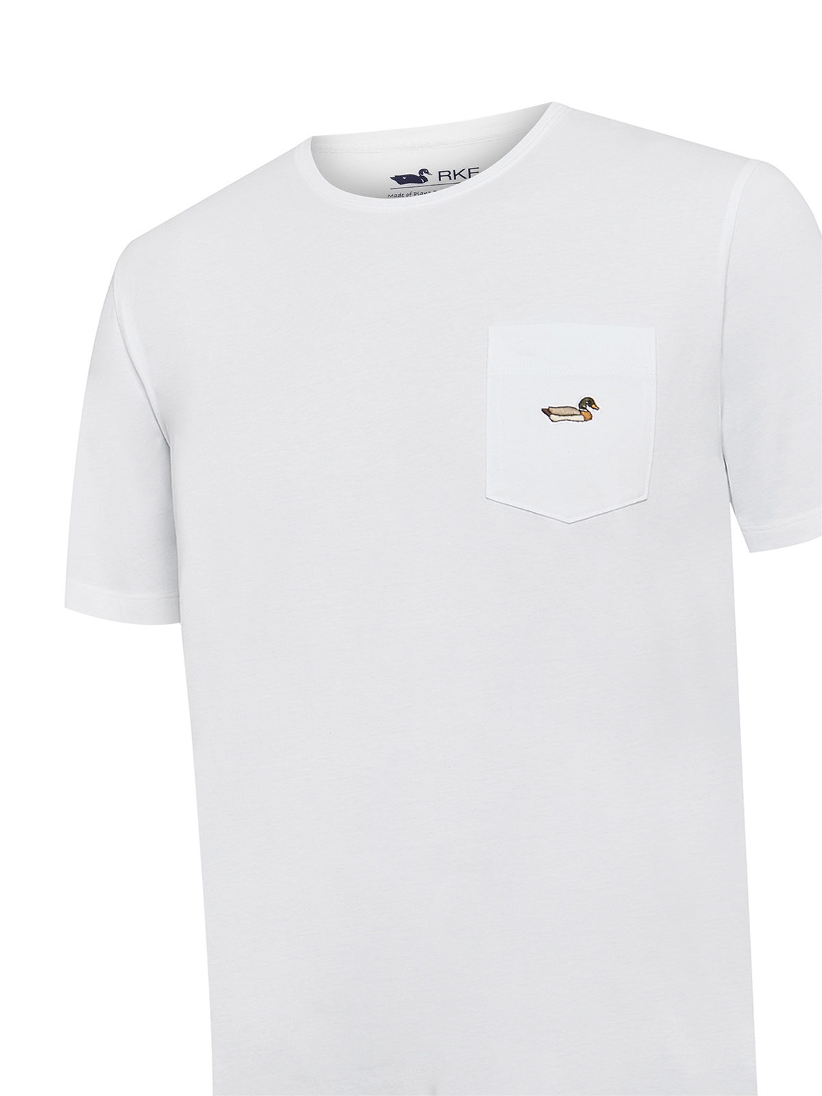 POLERA ALGODON ORGANICO HOMBRE DRAKE BLANCO ROCKFORD - 4
