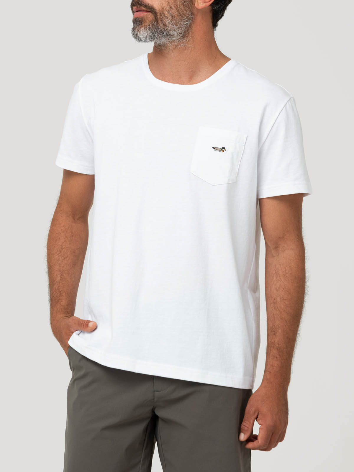 POLERA ALGODON ORGANICO HOMBRE DRAKE BLANCO ROCKFORD - 5