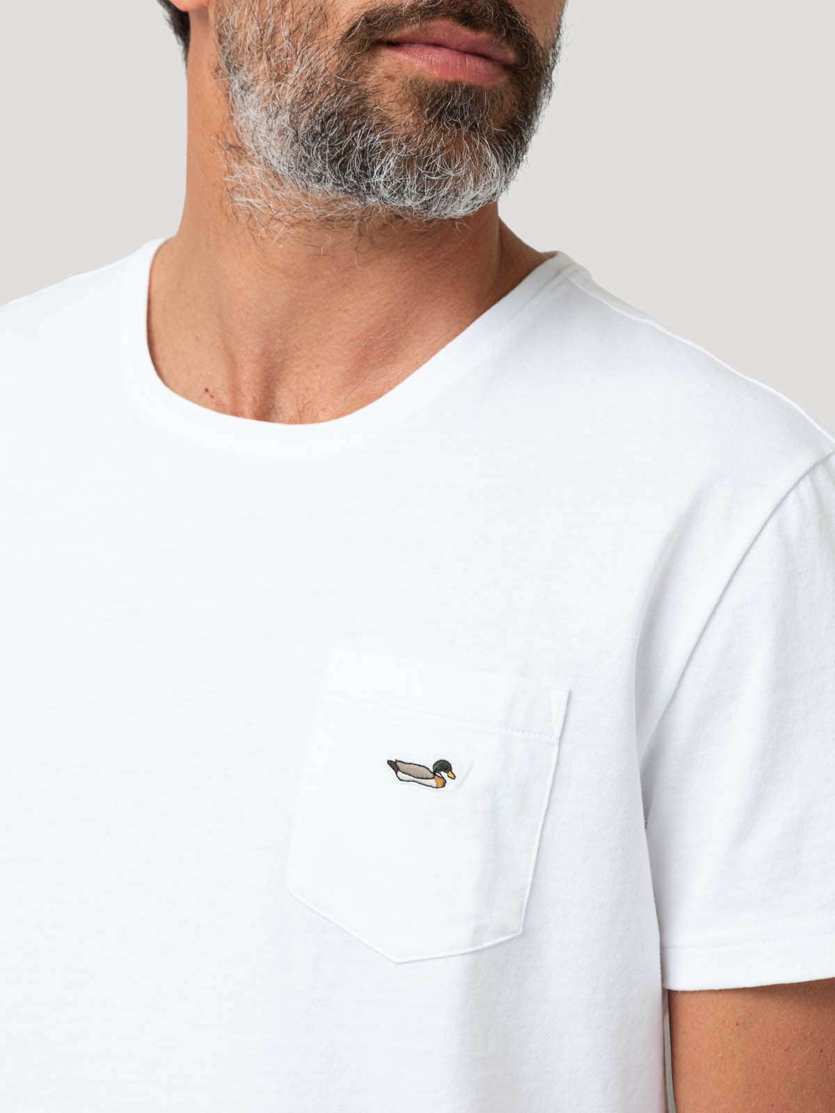 POLERA ALGODON ORGANICO HOMBRE DRAKE BLANCO ROCKFORD - 7