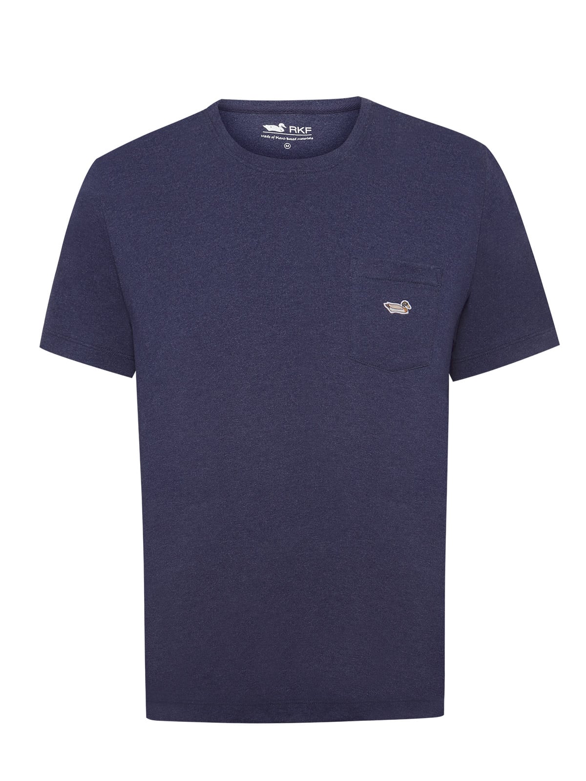 POLERA ALGODON ORGANICO HOMBRE DRAKE AZUL ROCKFORD - 1