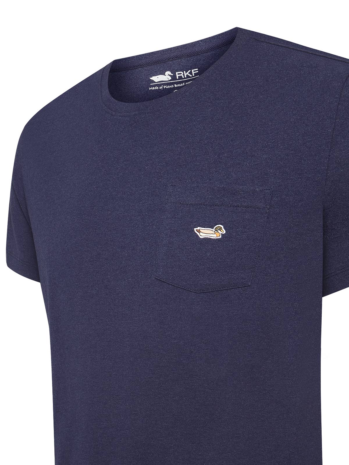 POLERA ALGODON ORGANICO HOMBRE DRAKE AZUL ROCKFORD - 4