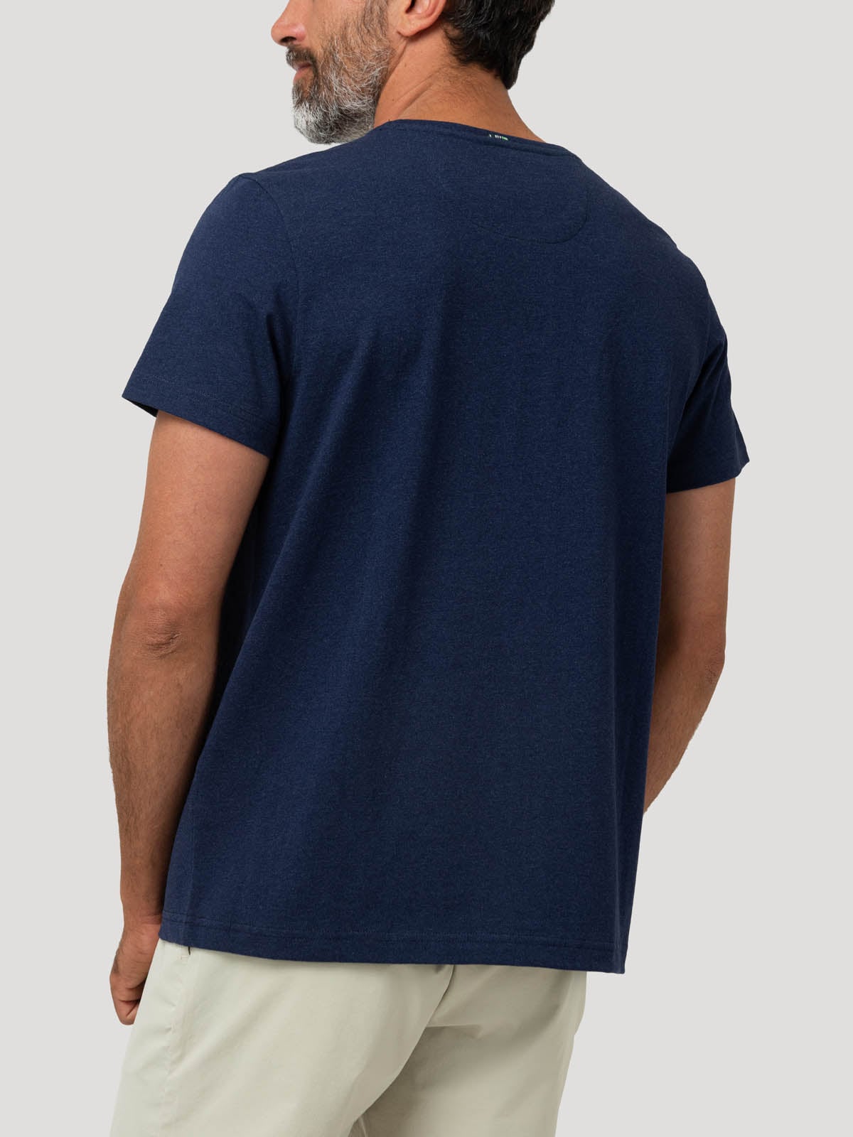 POLERA ALGODON ORGANICO HOMBRE DRAKE AZUL ROCKFORD - 6