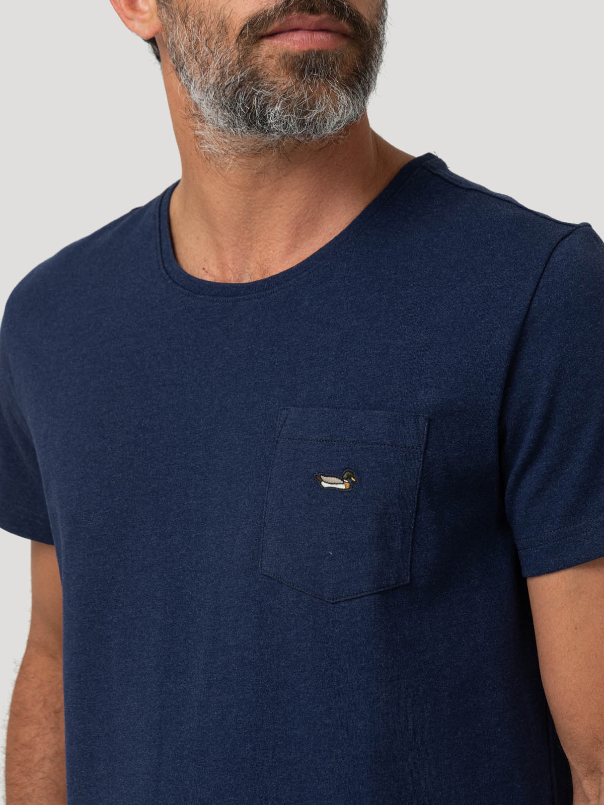 POLERA ALGODON ORGANICO HOMBRE DRAKE AZUL ROCKFORD - 7