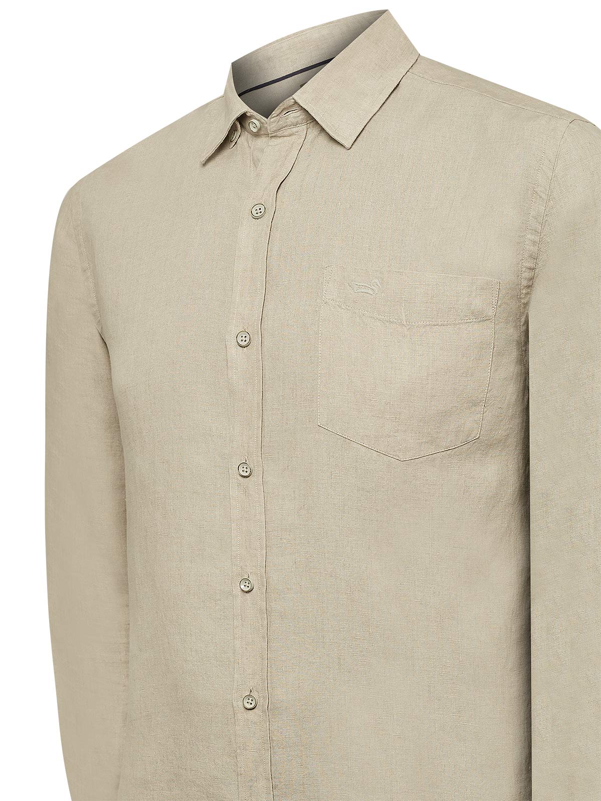 CAMISA LINO HOMBRE LINEN BEIGE ROCKFORD - 4