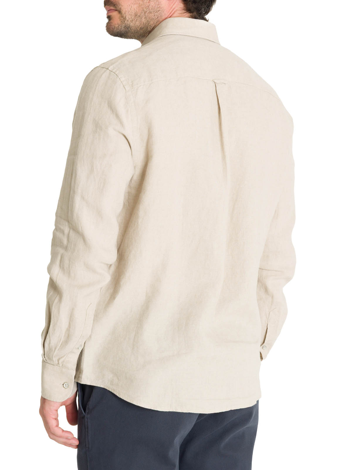 CAMISA LINO HOMBRE LINEN BEIGE ROCKFORD - 6