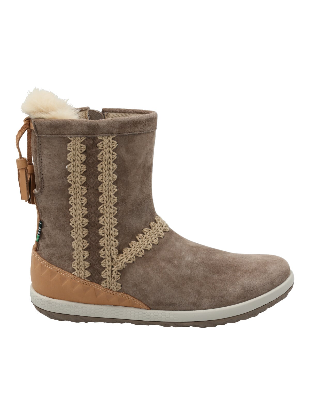 BOTIN CUERO MUJER ANDALEA CAFE  CLARO ROCKFORD - 1