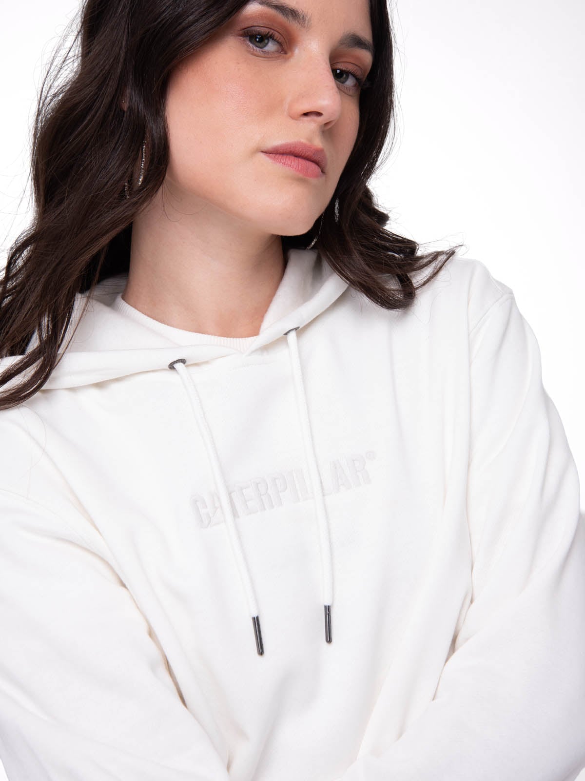 POLERON MUJER W FLEECE CATERPILLAR BLANCO CAT - 4