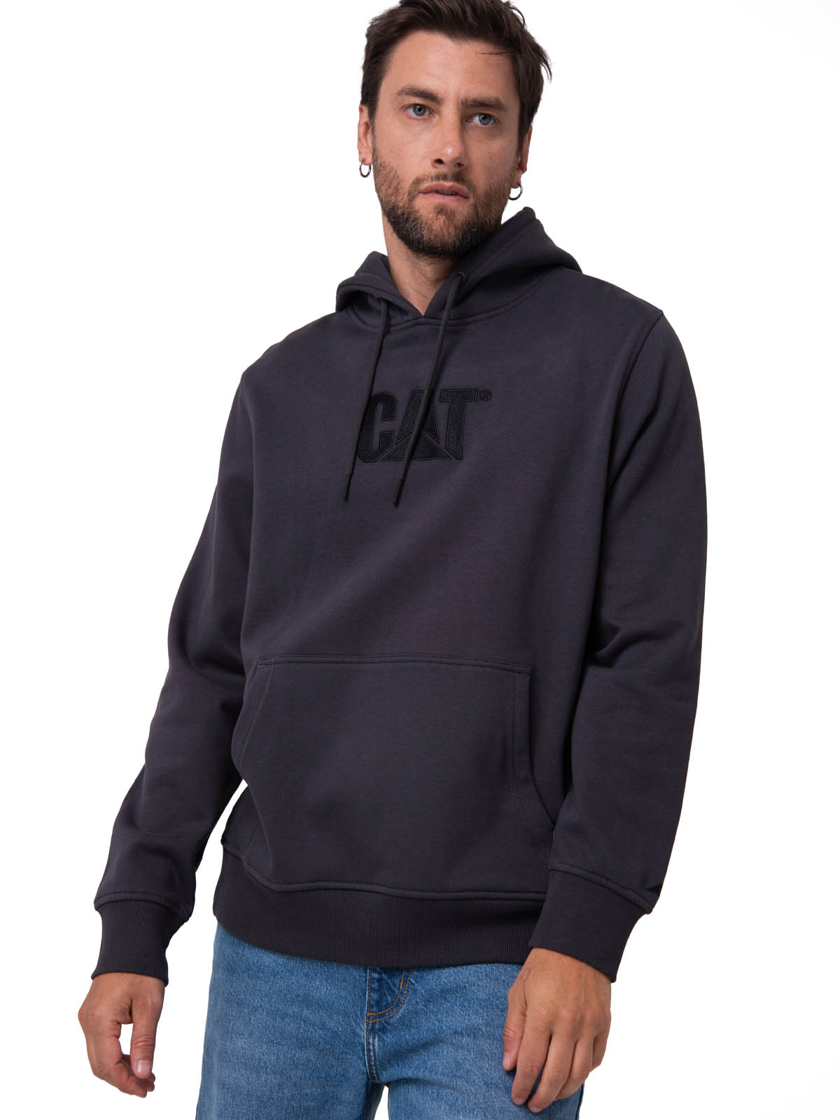 POLERON HOMBRE LOGO NEGRO CAT - 4