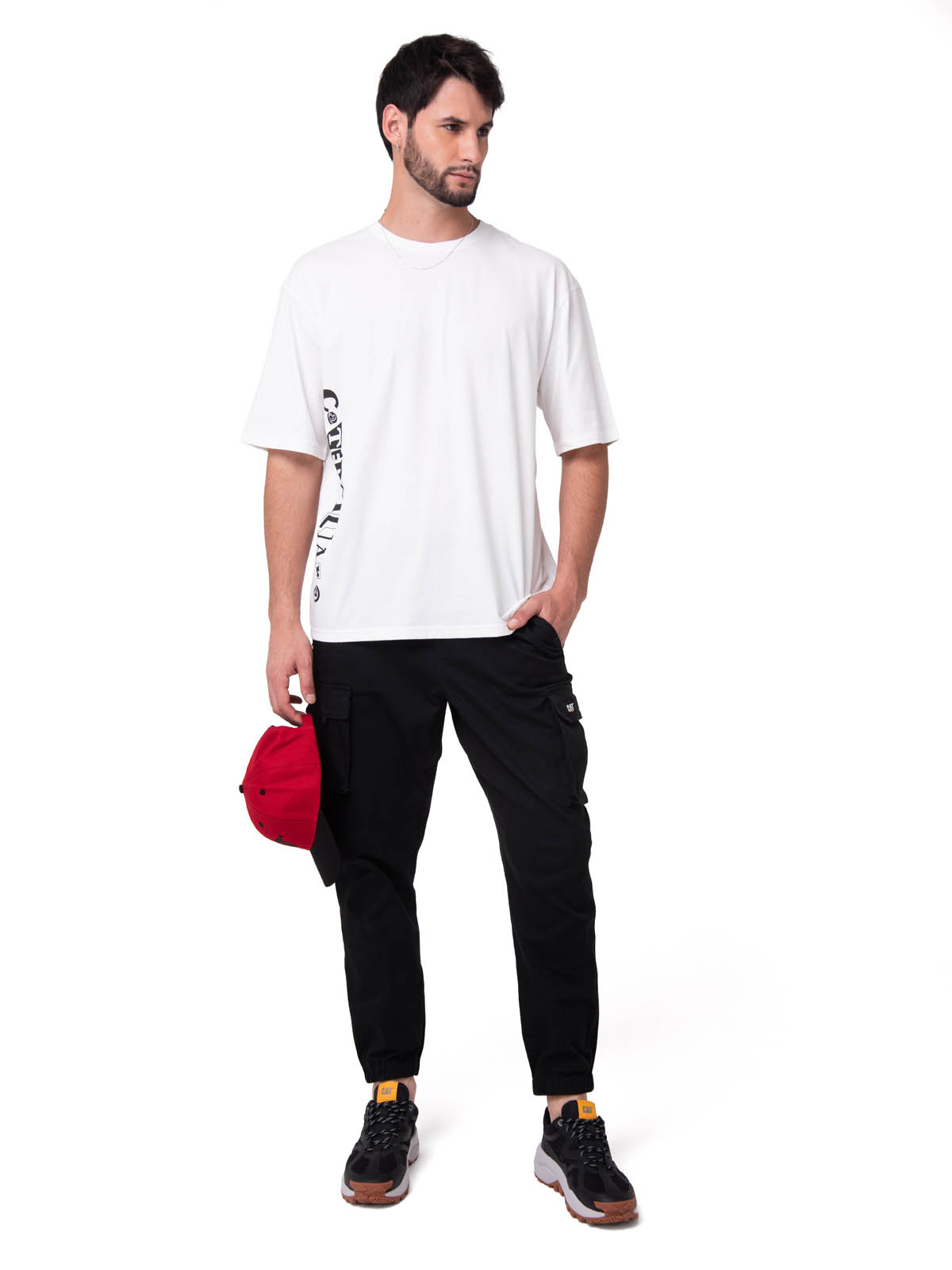 POLERA MANGA CORTA HOMBRE DISEÑO SCI FI BLANCO CAT - 6