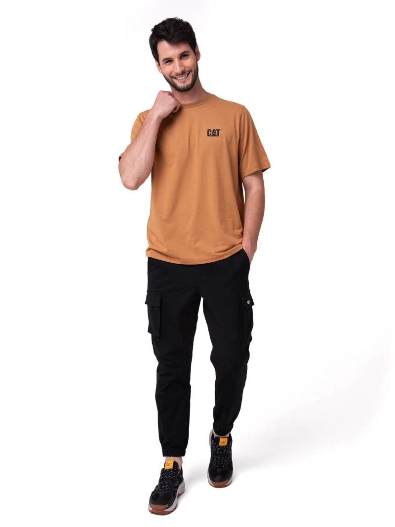 POLERA MANGA CORTA HOMBRE SMALL LOGO CAFE  CAT - 5