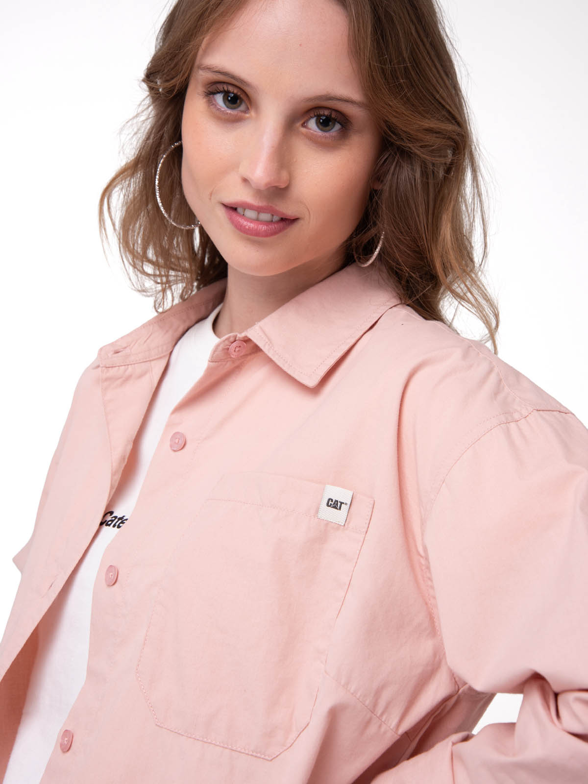 CAMISA MANGA LARGA MUJER OVERSIZED ROSA  CAT - 4