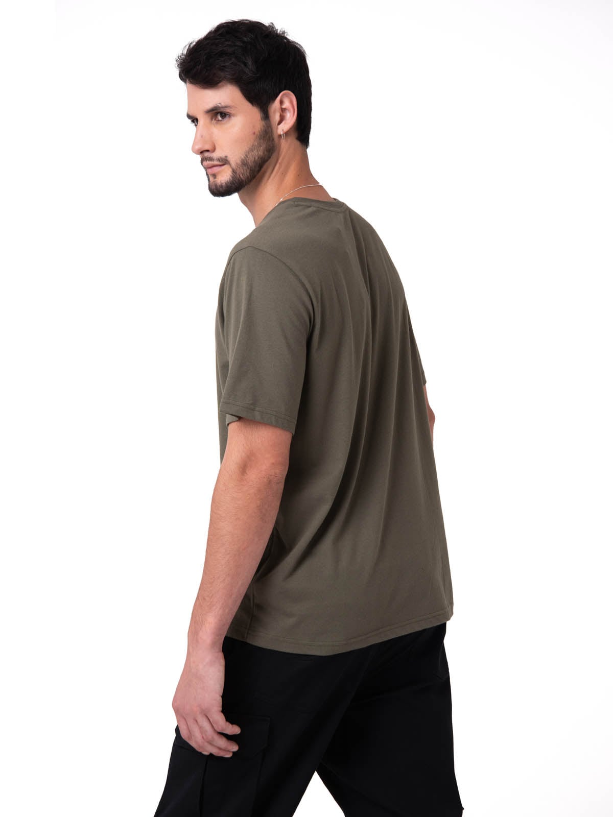 POLERA MANGA CORTA HOMBRE SMALL LOGO VERDE CAT - 2