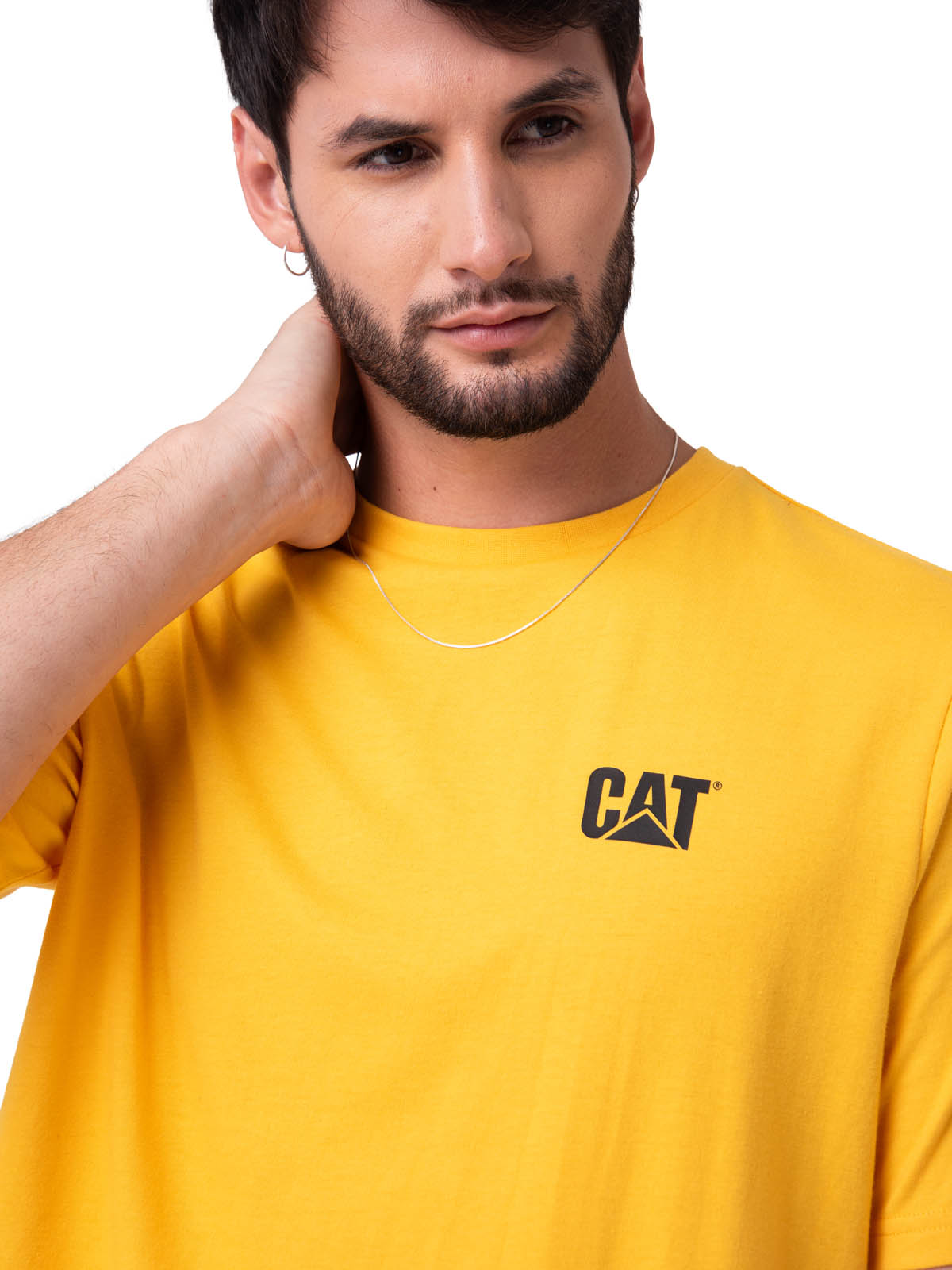 POLERA MANGA CORTA HOMBRE SMALL LOGO TEE AMARILLO CAT - 4