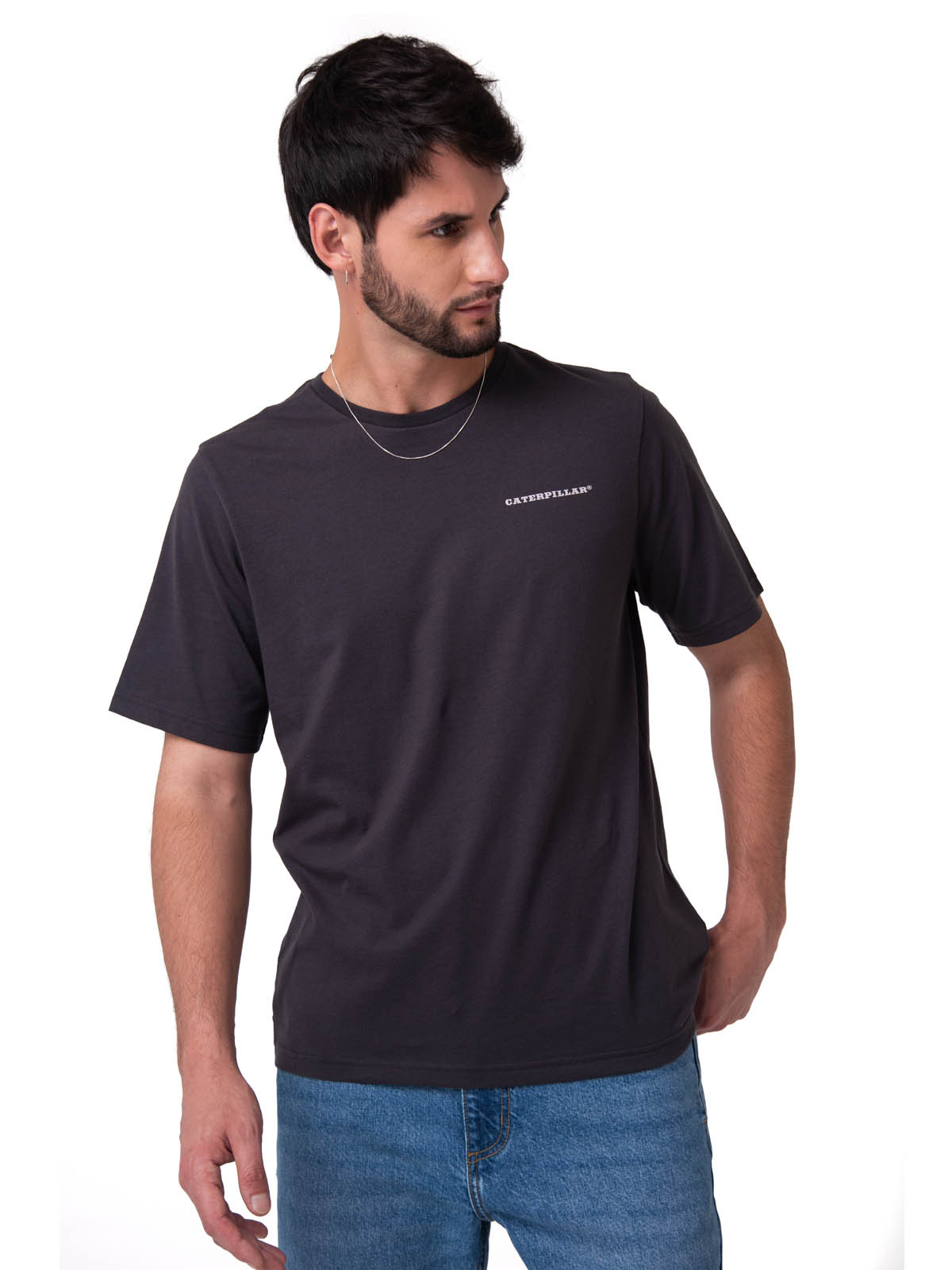 POLERA MANGA CORTA HOMBRE WESTERN GRIS CAT - 1