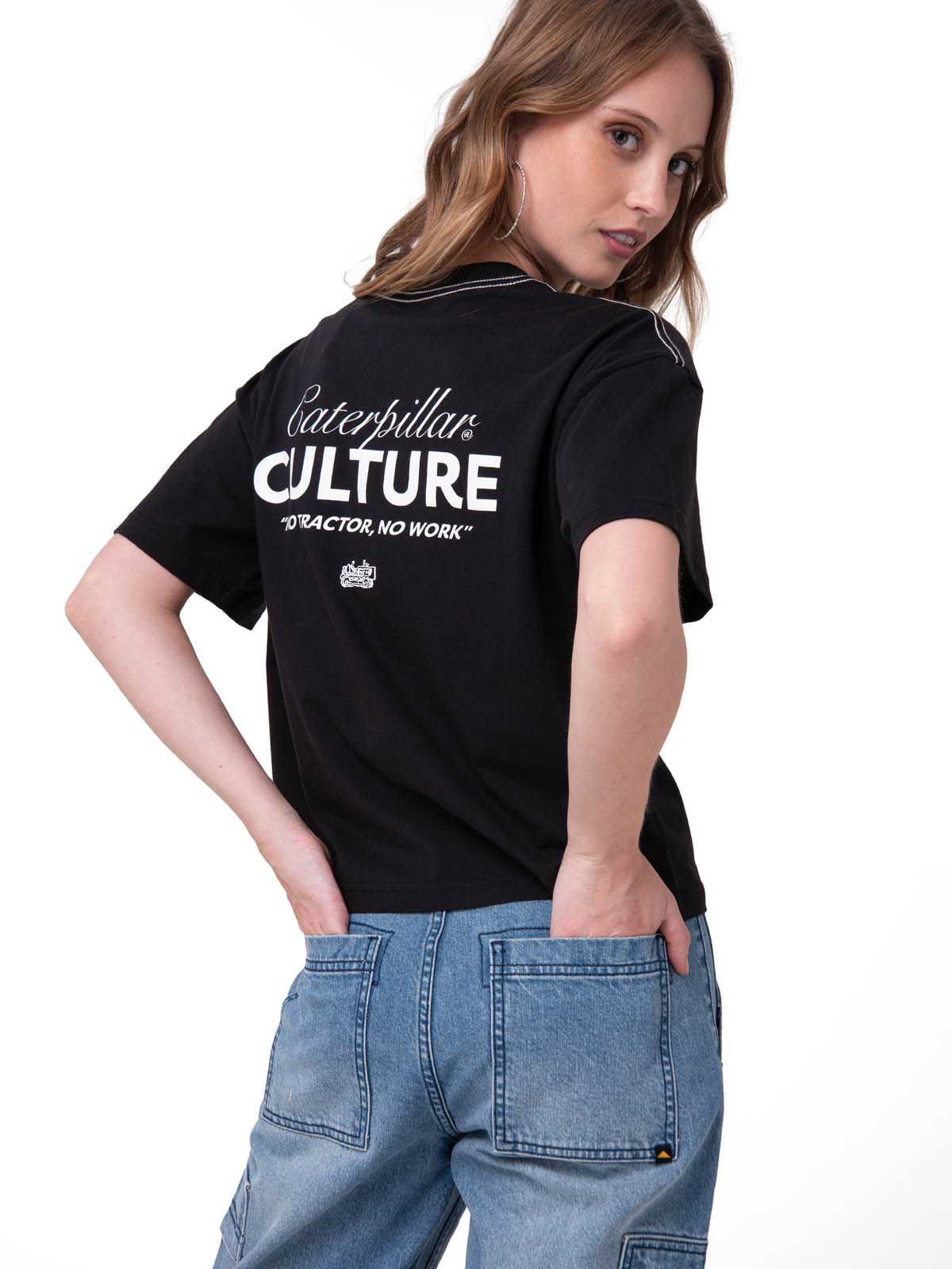 POLERA MANGA CORTA MUJER CATERPILLAR CULTURE NEGRO CAT - 2
