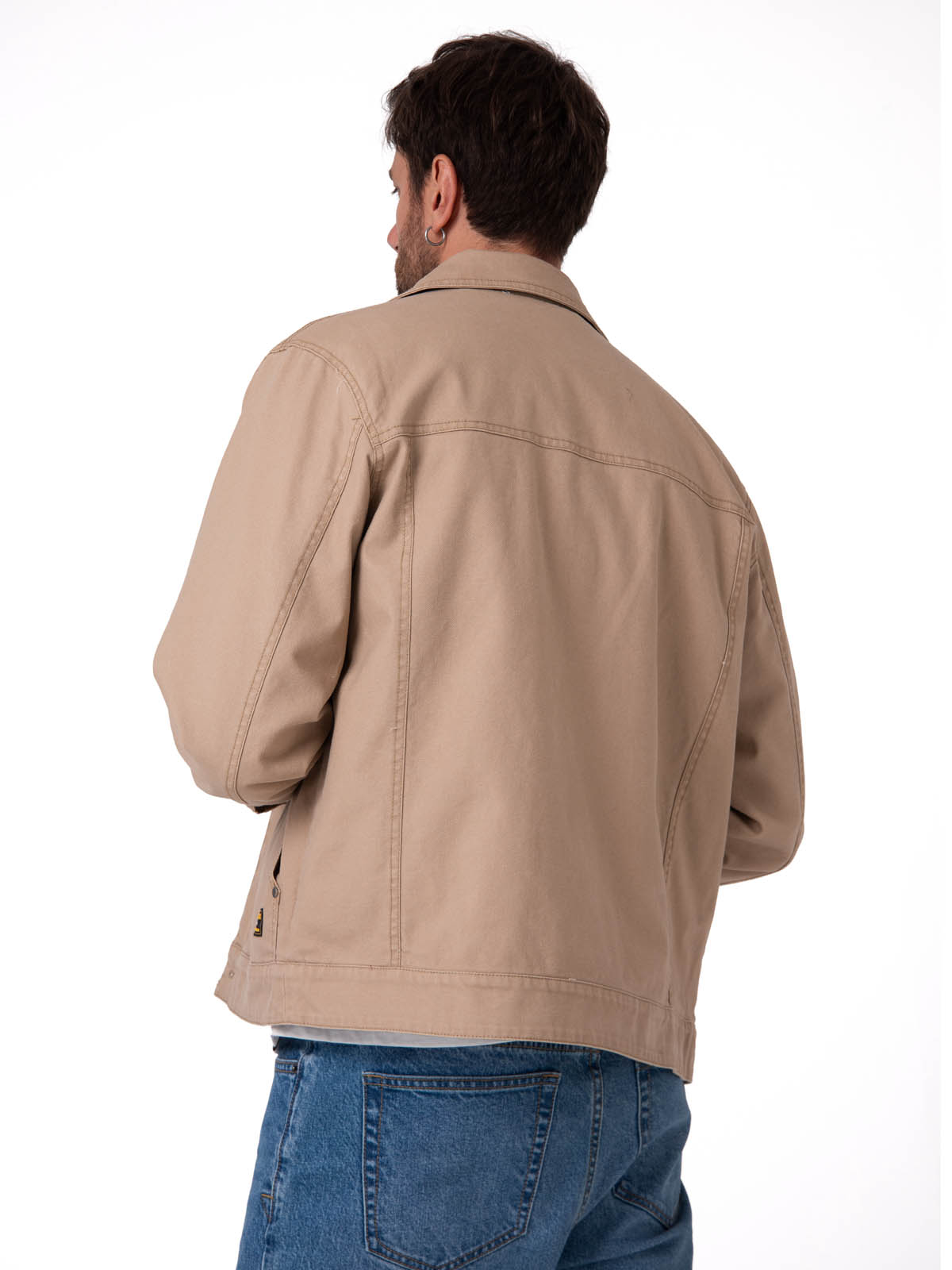 CHAQUETA HOMBRE CANVAS FLANNEL BEIGE CAT - 2