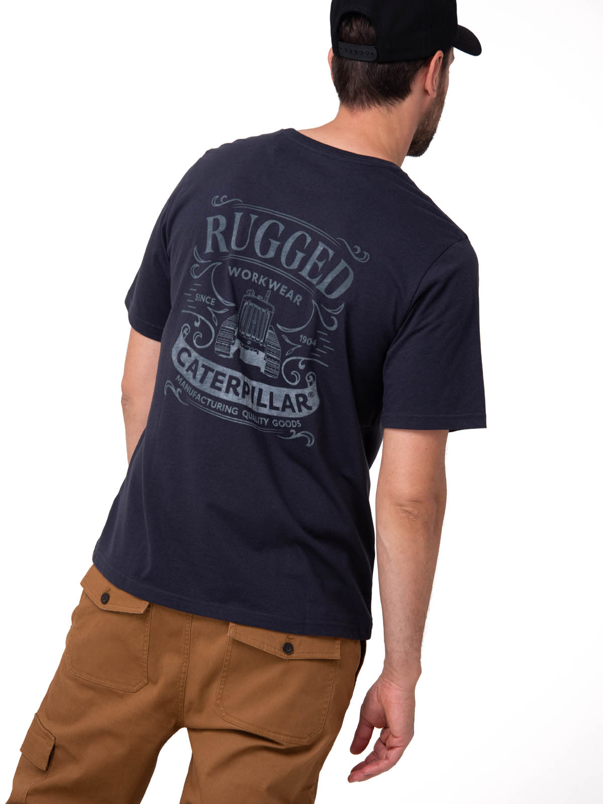 POLERA MANGA CORTA HOMBRE HERITAGE AZUL CAT - 4