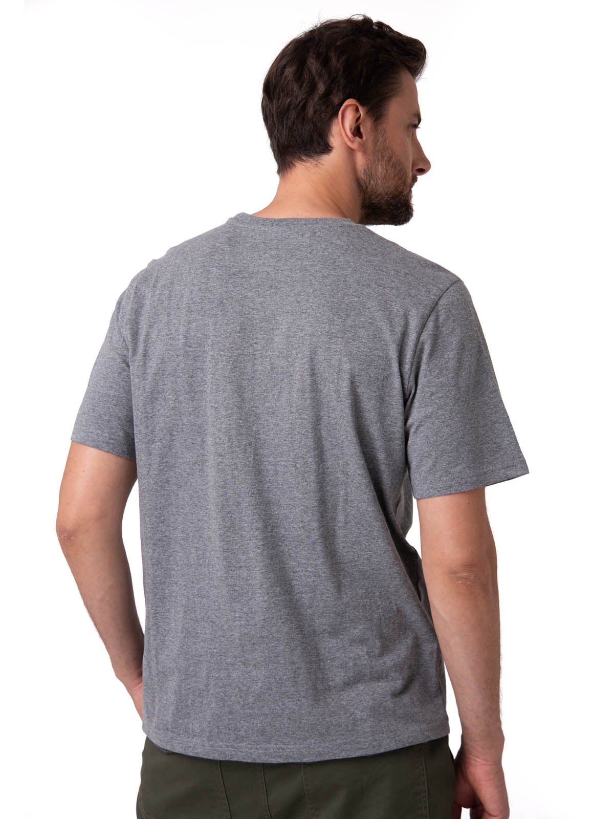 POLERA MANGA CORTA HOMBRE SMALL LOGO GRIS CAT - 2