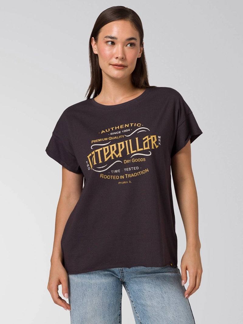 POLERA MANGA CORTA MUJER TIME TESTED NEGRO CAT - 2
