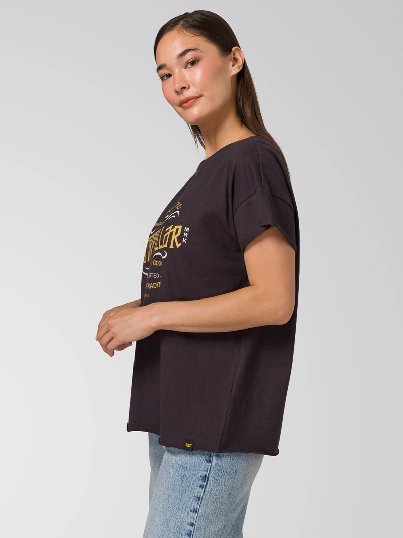 POLERA MANGA CORTA MUJER TIME TESTED NEGRO CAT - 4